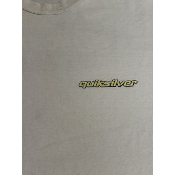 Vintage 90s Quiksilver Double Sided Logo Shirt Surfwear Y2K Surfer - Men’s Large - Picture 3 of 8